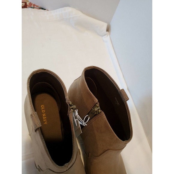 Faux-Suede Western Ankle Boots for Women Size 9 Sage NWT - Picture 6 of 8